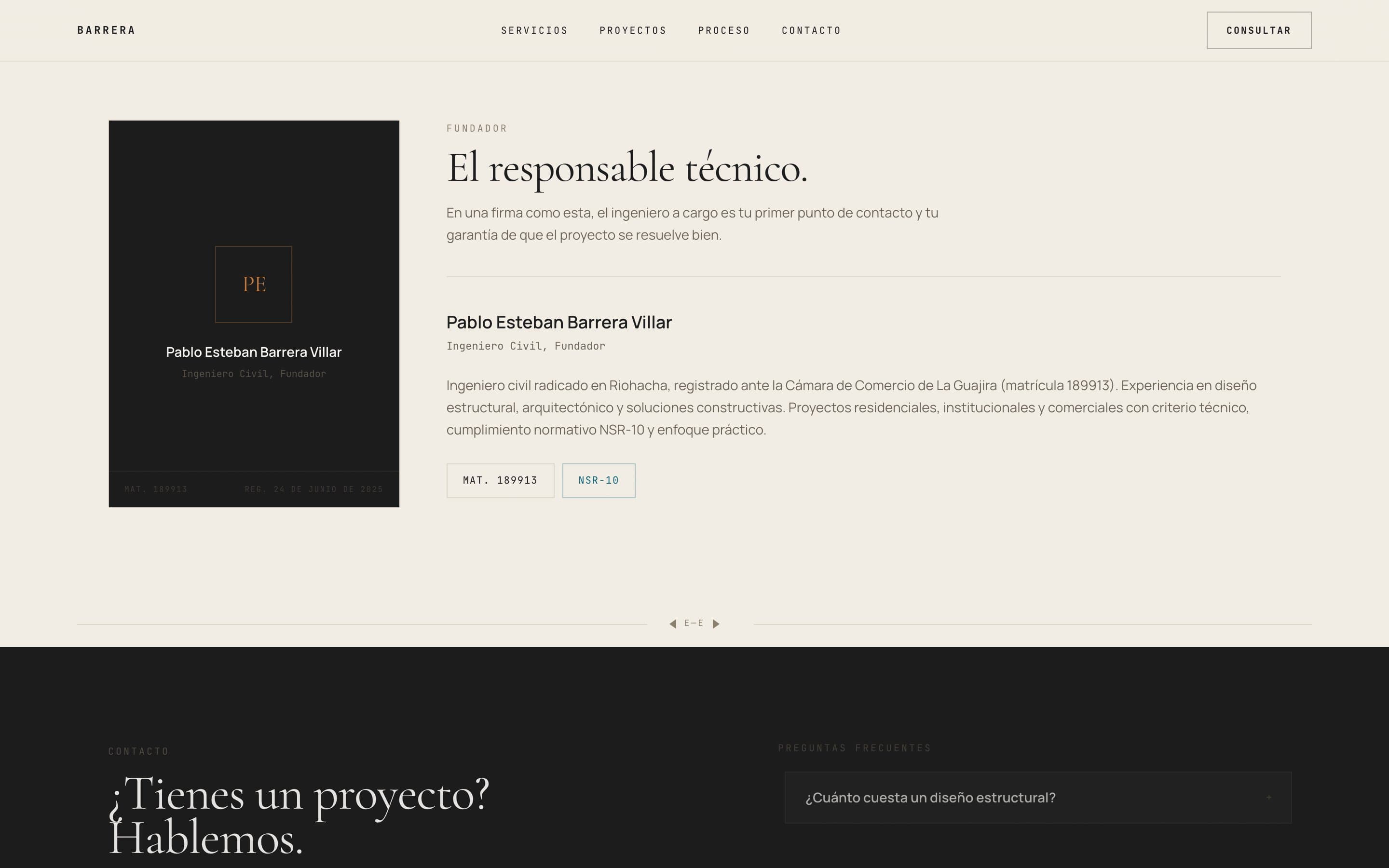 Barrera Estructural Design — captura 4