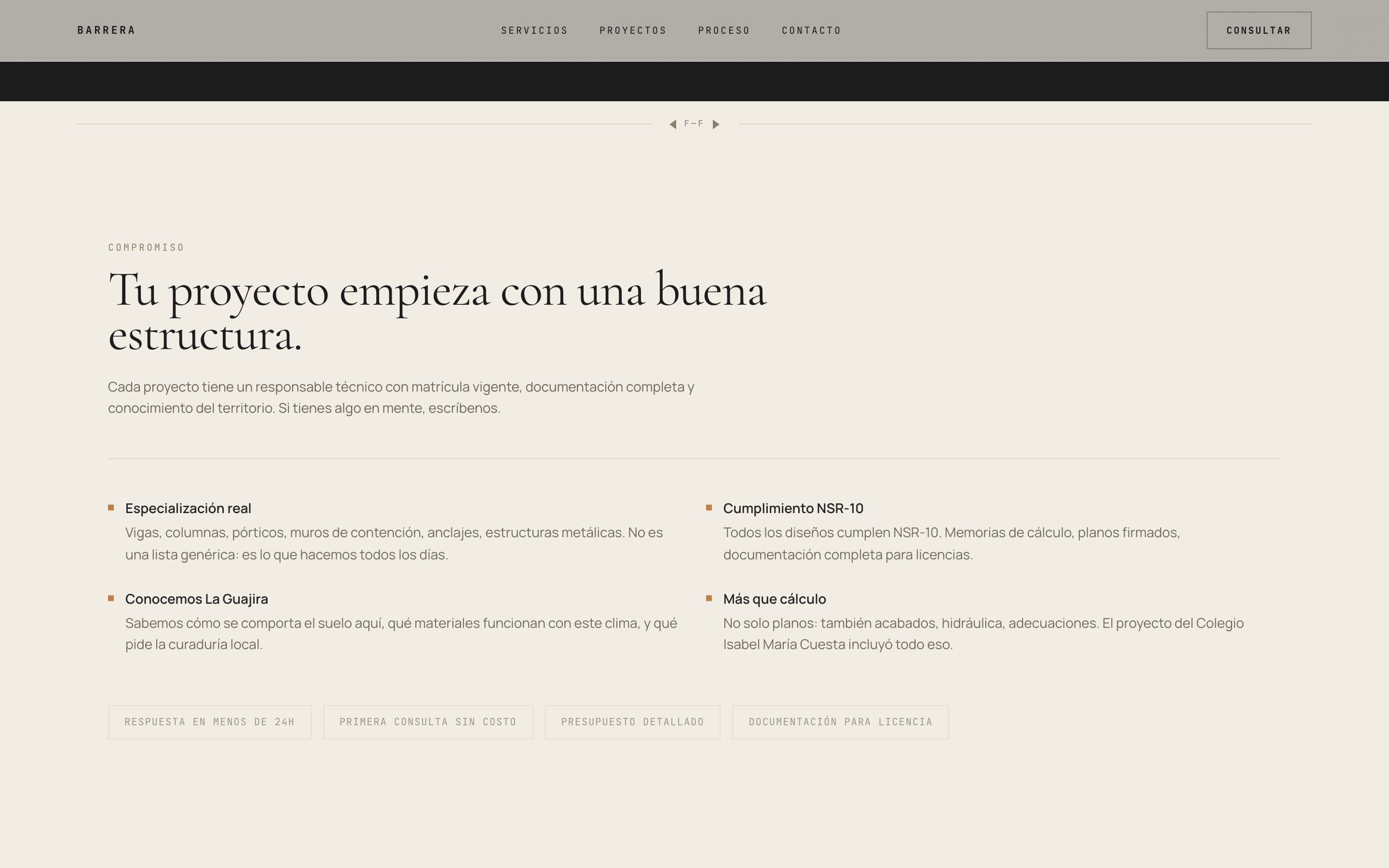 Barrera Estructural Design — captura 5