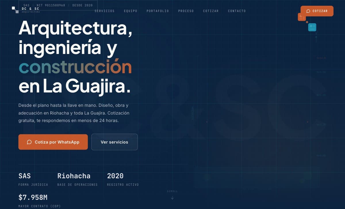 Captura de pantalla de DC & SC Arquitectura