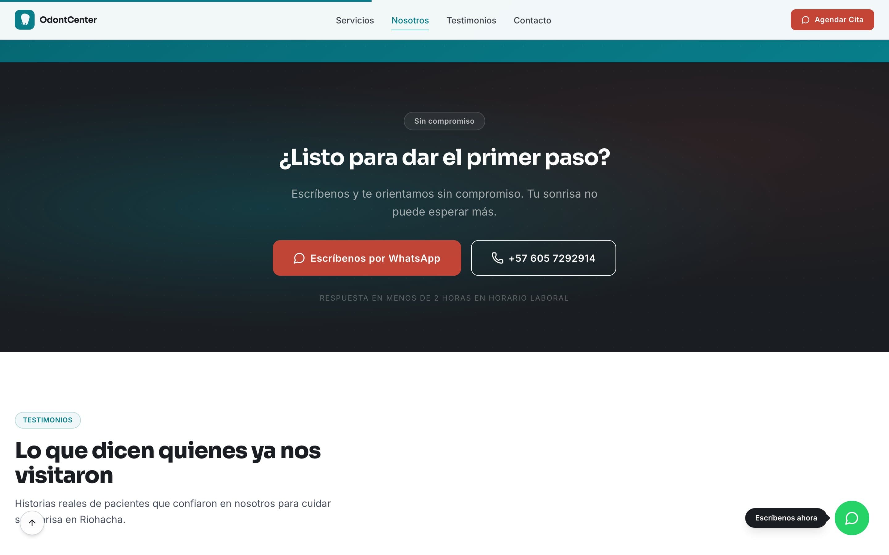 Odontcenter — captura 3