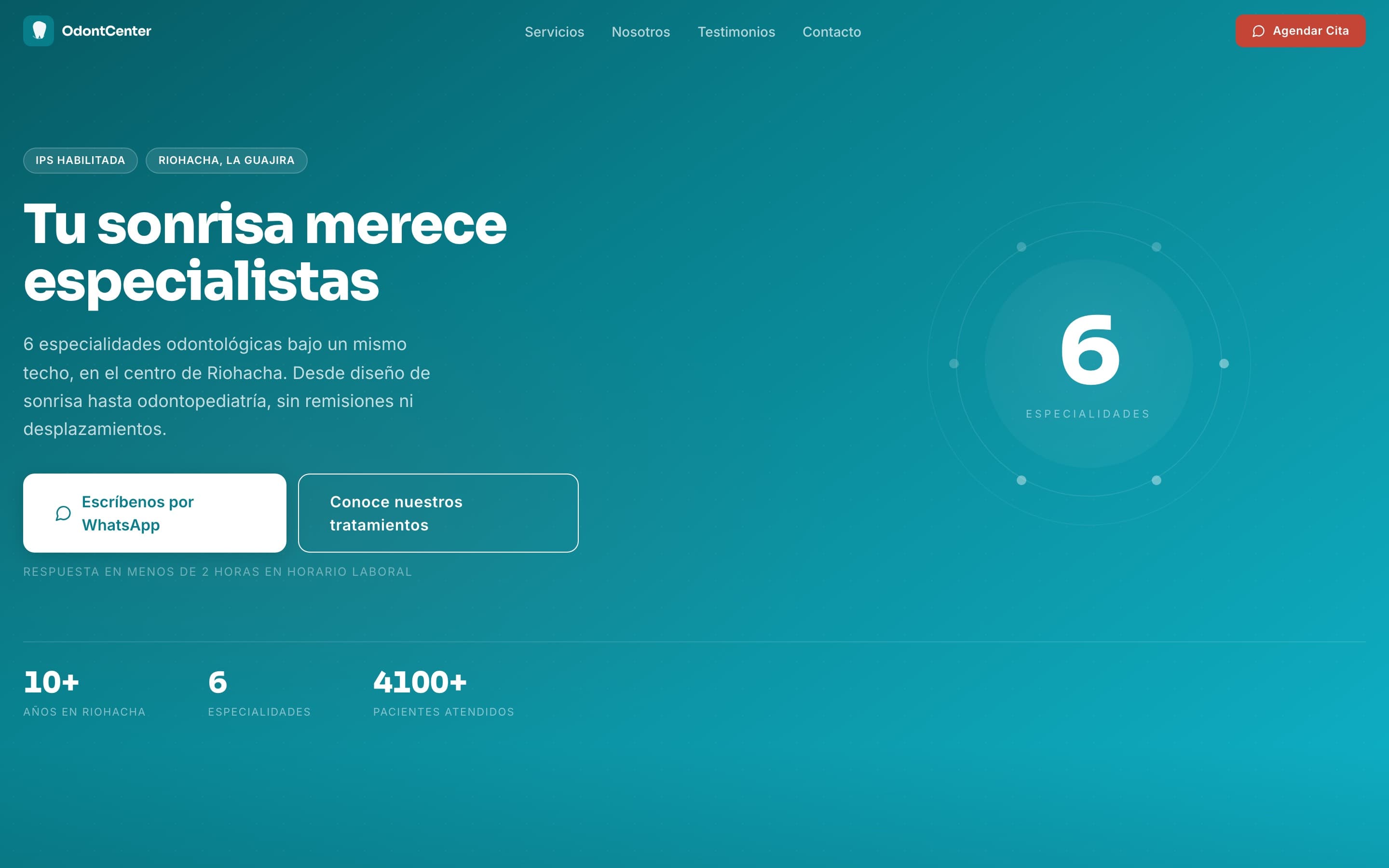 Captura de pantalla de Odontcenter