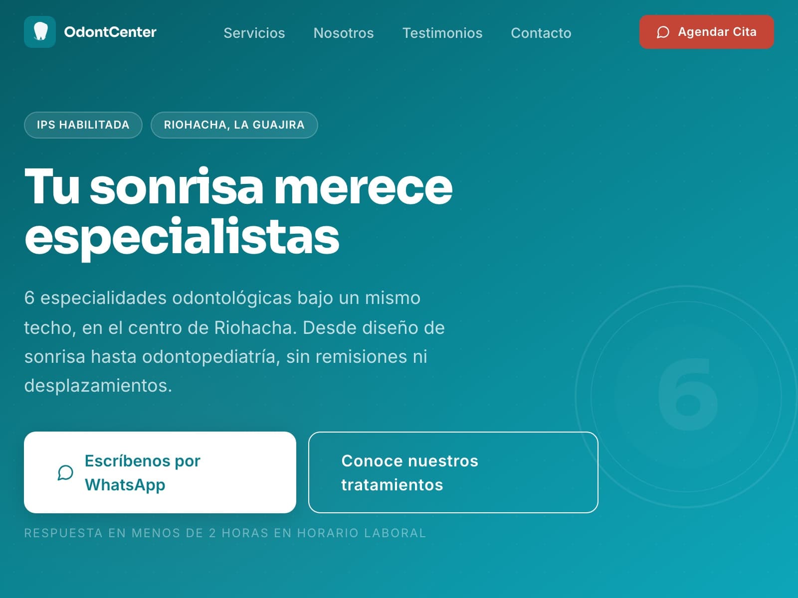 Captura de pantalla de Odontcenter