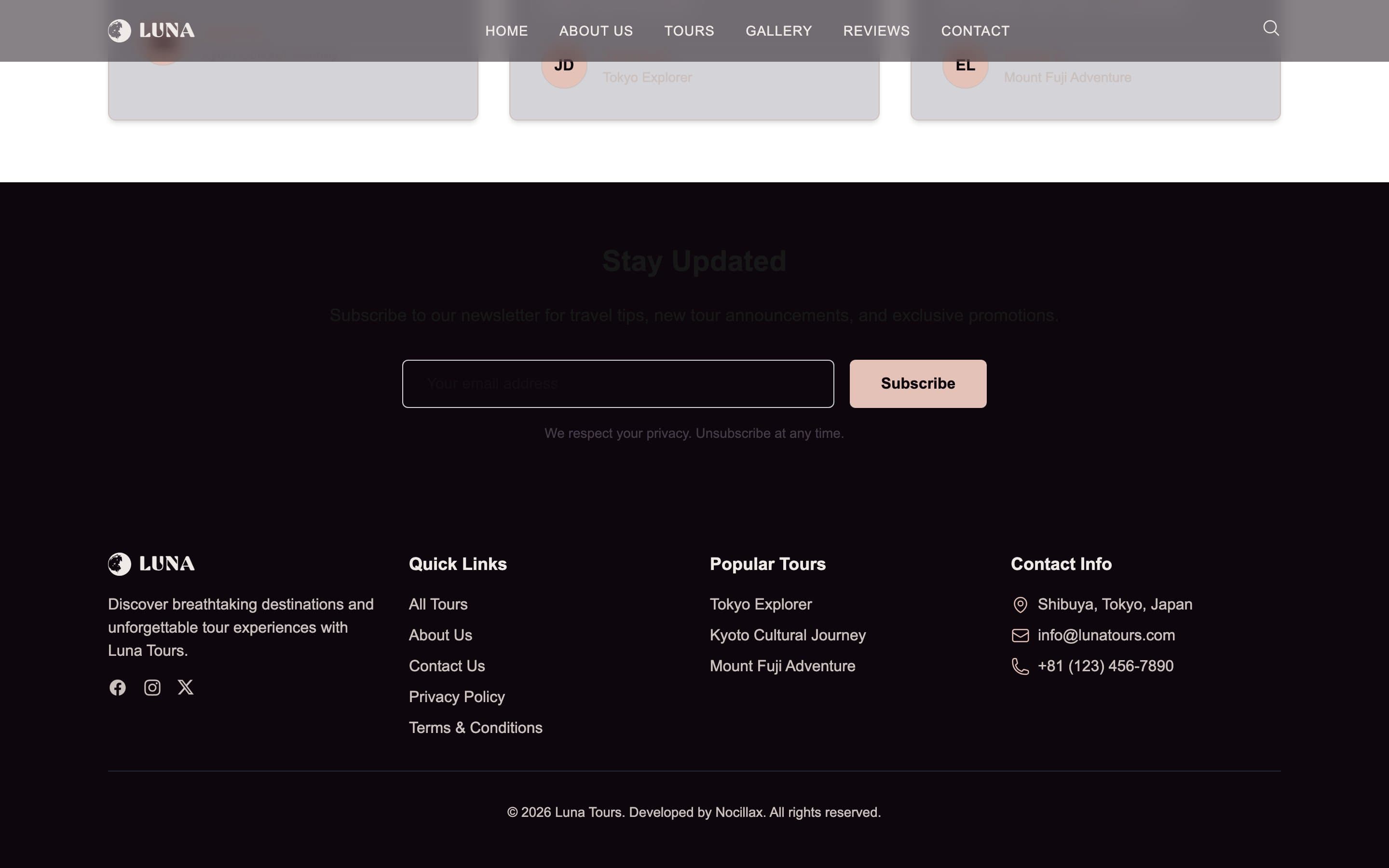 Luna Tours — captura 4